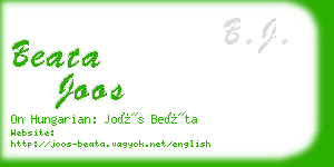 beata joos business card